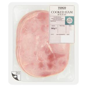 Tesco Cooked Ham 18 Slices 380G