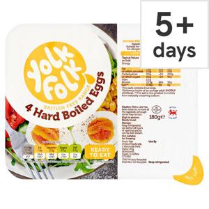 Yolkfolk 4 Hard Boiled Eggs 180G