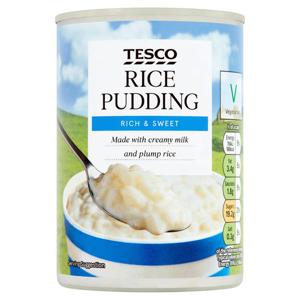 TESCO CREAMED RICE PUDDING 400G