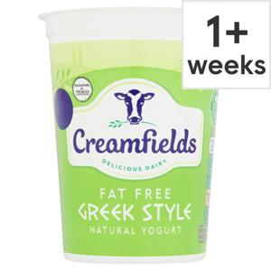 Creamfields Fat Free Greek Style Natural Yogurt 500G