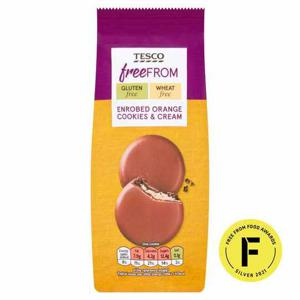 Tesco Free From Orange Cookies & Cream Biscuits 192G