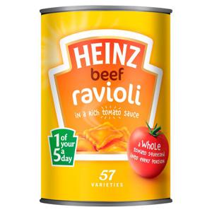 HEINZ RAVIOLI IN TOMATO SAUCE 400G