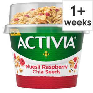 Activia Low Fat Yogurt Raspberry & Chia Muesli 165G