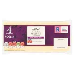 Tesco Extra Mature Cheddar Cheese 400G