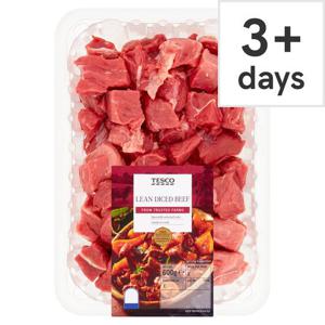 Tesco Lean Diced Beef 600G