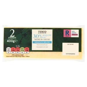 Tesco 30% Reduced Fat Medium Cheese 400G