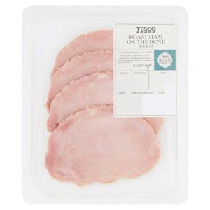 Tesco Roast Ham On The Bone 4 Slices