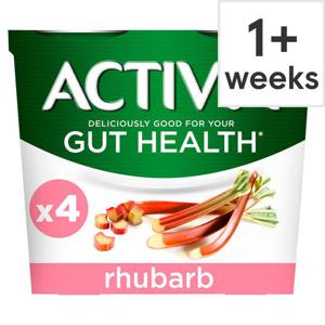 Activia Rhubarb Yogurt 4X115g