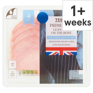 Tesco Prime Cuts Lean Ham On The Bone 125G