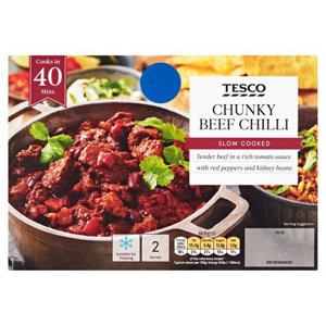 Tesco Chunky Beef Chilli 550G