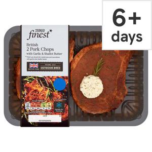 Tesco Finest Pork Chops With Garlic Butter 435G