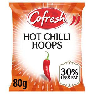 Cofresh Hot Chilli Flavour Potato Hoops 80G