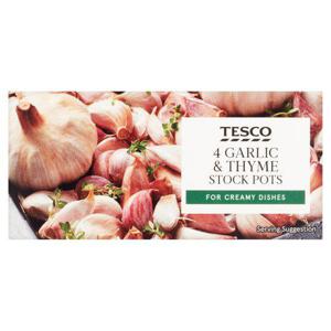 Tesco Roasted Garlic & Thyme Stock Pots 112G