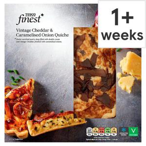 Tesco Finest Vintage Cheddar & Caramelised Onion Quiche 420G