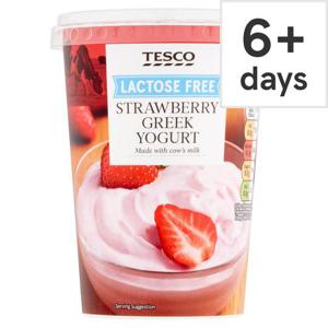 Tesco Lactose Free Strawberry Greek Yogurt 400G