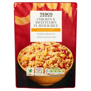 Tesco Chicken & Sweetcorn Microwave Rice 250G