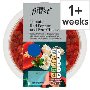 Tesco Finest Tomato, Red Pepper & Feta Cheese Sauce 180G