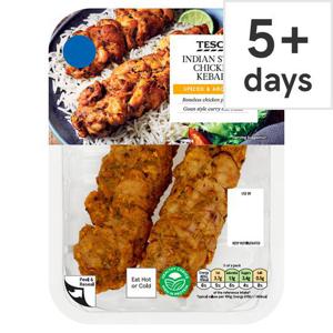 Tesco Indian Style Chicken Kebabs 160G