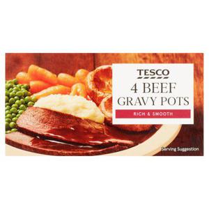 Tesco Beef Gravy Pot 4 Pack 112G