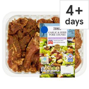 Tesco Garlic And Herb Pork Chunks 400G