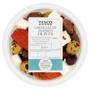 Tesco Greek Salad Inspired Olives 140G