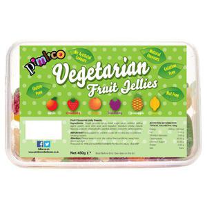 Pimlico Vegetarian Fizzy Fruit Flavoured Jelly Sweets 450G