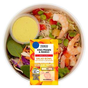 Tesco King Prawn & Mango Salad Bowl 230G