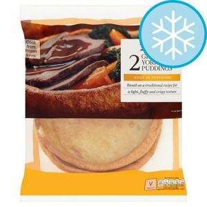 TESCO 2 GIANT YORKSHIRE PUDDINGS 220G