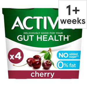 Activia Yogurt No Added Sugar Cherry 4X115g