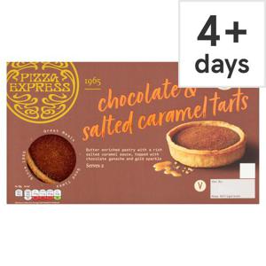 Pizza Express 2 Chocolate & Salted Caramel Tarts 148G