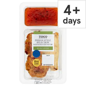 Tesco Indian Style Selection With Mango Dip 95G