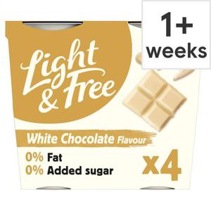 Light & Free Greek Style Yogurt White Chocolate 4X115g