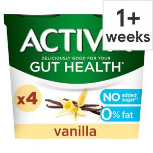 Activia No Added Sugar Vanilla Yogurt 4X115g