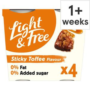 Light & Free Greek Style Yogurt Stky Toffee 4X115g