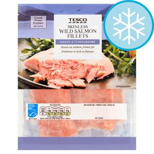 TESCO H/E 4 WILD ALASKAN SALMON FILLETS 330G