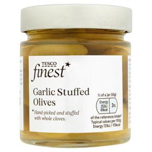 Tesco Finest Garlic Stuffed Olives 210G