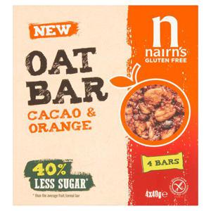 Nairns Gluten Free Oat Bar Cacao & Orange 160G