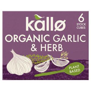 Kallo Organic Stock Cubes Garlic/Herb 66G