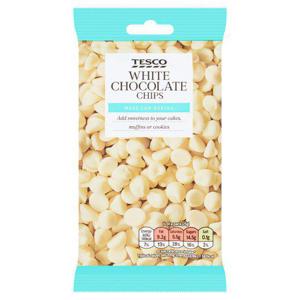 Tesco White Chocolate Chips 100G