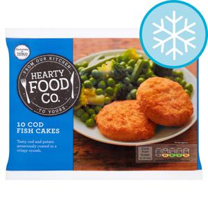 Hearty Food Co 10 Cod Fishcakes 500G