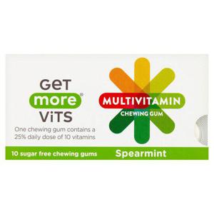 Get More Multi Vitamins Spearmint Chewing Gum 10 Pack