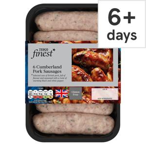 Tesco Finest 6 Cumberland Pork Sausages 400G