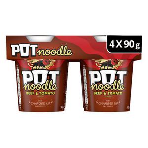 Pot Noodle Beef & Tomato 4 X 90G