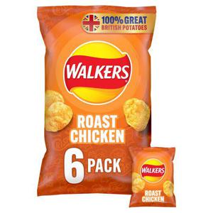 Walkers Roast Chicken Crisps 6X25g