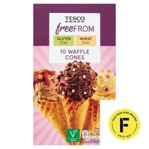 Tesco Free From 10 Waffle Cones