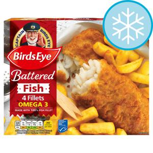 Birds Eye 4 Battered Fish Fillets 400G