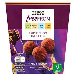 Tesco Free From Triple Chocolate Truffles 140G