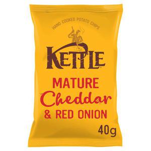 Kettle Chips Mature Cheddar & Red Onion 40G