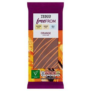 Tesco Free From Orange Chocolate Bar 90G