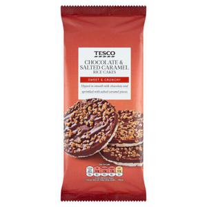 Tesco Chocolate & Salted Caramel Rice Cakes 123G